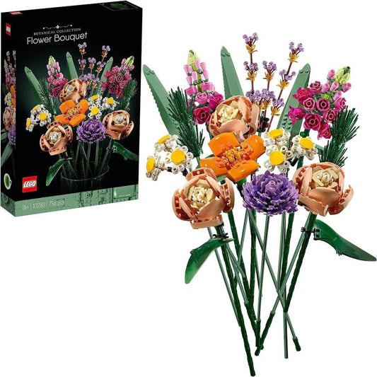 Lego - Icons Creator Expert Flowers Bouquet Mazzo Fascio Fiori Costruzione 822Pz