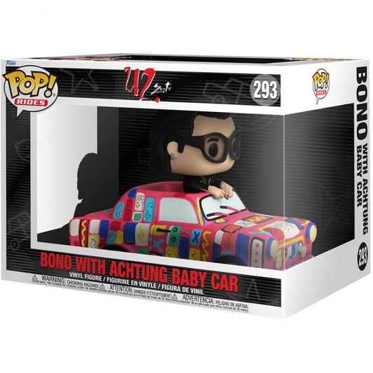 Funko Pop ! Rides U2 Zoo Tv - Bono With Achtung Baby Car (293) Vinyl Band Music