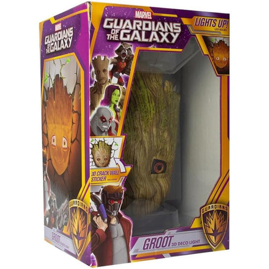 Marvel Lampada Muro Decorazione Baby Groot 3D Deco Light Applique Led + Sticker