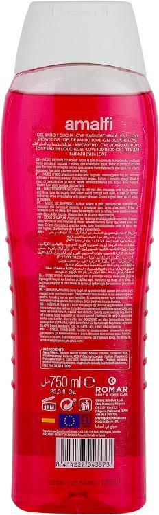 AMALFI - DERMO CARE BAGNOSCHIUMA BAGNODOCCIA SHOWER GEL BAGNO DOCCIA 750ml LOVE