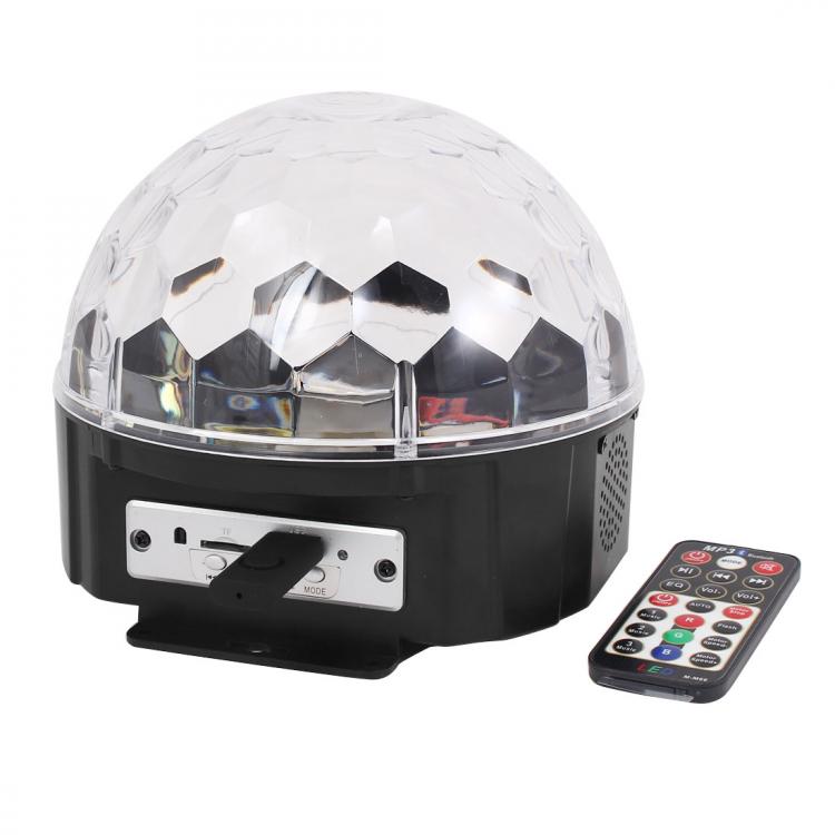 Proiettore Luci Effetti Led Discoteca Dj Rgb Sfera Multicolore Usb Bluetooth Mp3