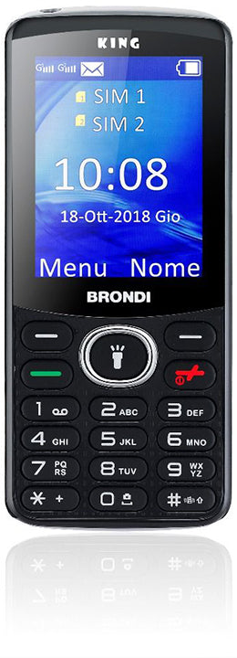 BRONDI KING TELEFONO CELLULARE DUAL SIM RADIO BLUETOOTH FOTOCAMERA GPRS SVEGLIA
