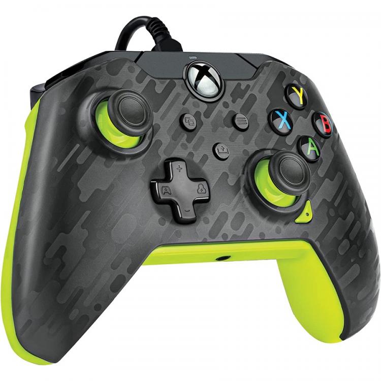 Pdp Eletric Carbon Wired Controller Xbox One Series X Verde Nero Joystick Filo