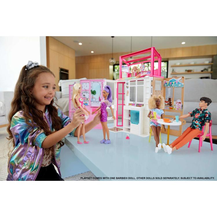 Mattel Barbie Playset Bambola Cagnolino Accessori Casa Loft Giocattolo 3+ Hcd48
