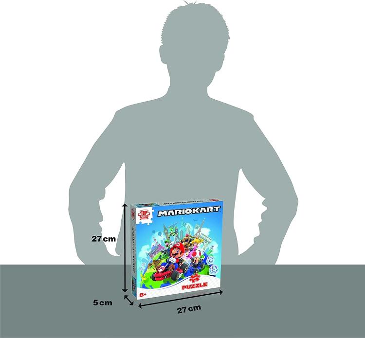 Puzzle 500Pz Mario Kart In Giro Per Il Mondo - Swiitch 2 Nintendo + Poster Moves