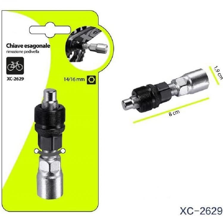 CHIAVE ESTRATTORE PIEDIVELLA BICI PERNO ESAGONALE RIMOZIONE BICICLETTA 14-16mm