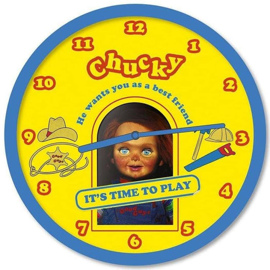 Pyramid Orologio Chucky It'S Time To Play Da Parete A Muro Horror Movies Clock