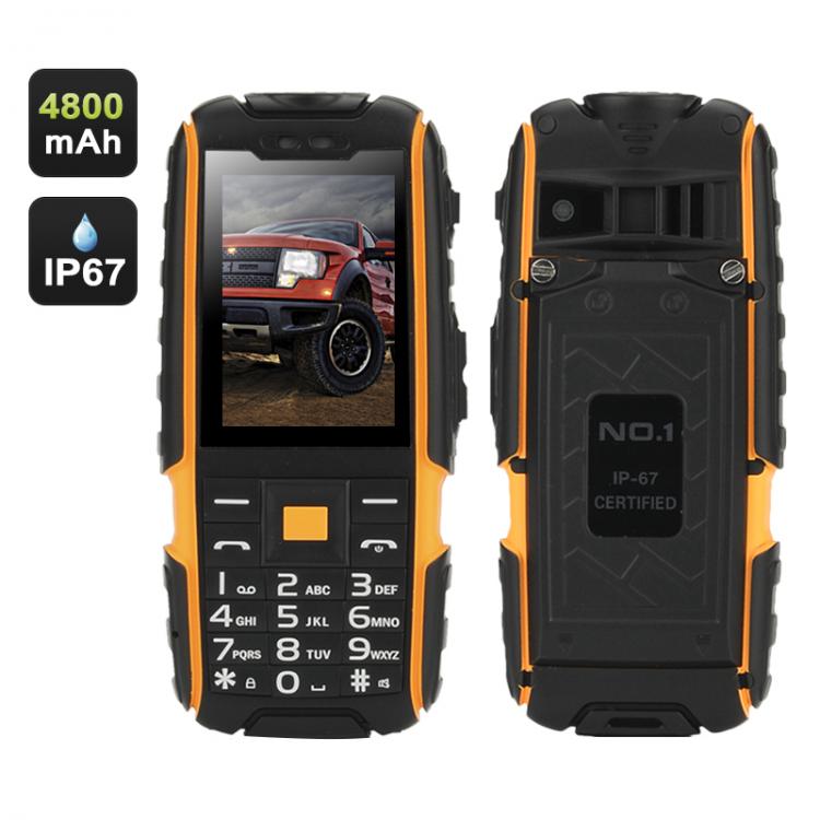 Telefono Cellulare Impermeabile Ip67 Antiurto Dual Sim Con Torcia Led Da Lavoro