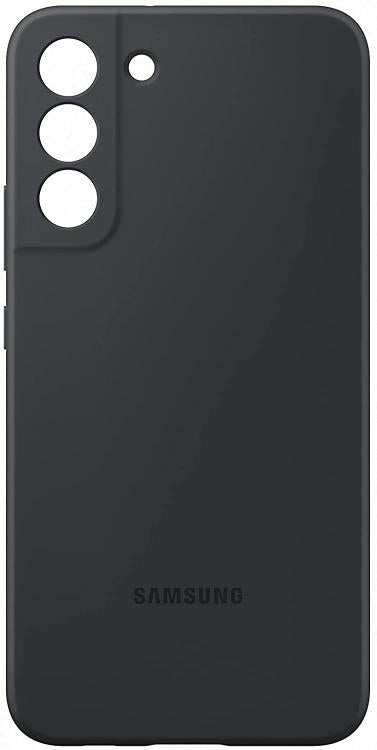 Samsung Silicone Cover Galaxy S22+ Cellulare Custodia Nera Morbida Black 5G Noir