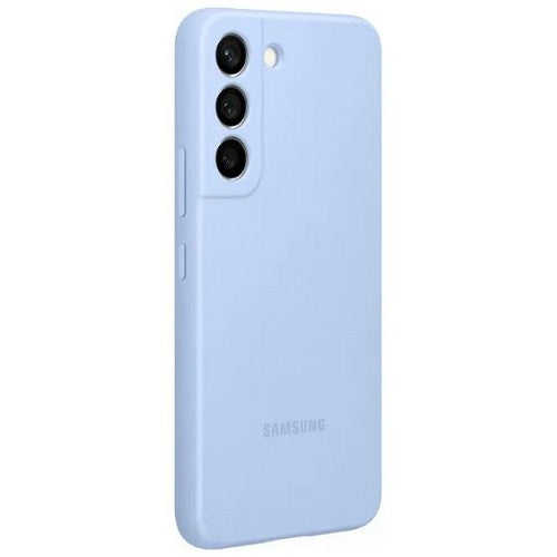 Samsung Silicone Cover Galaxy S22 Blue Cellulare Custodia Blu Morbida Azzurro 5G