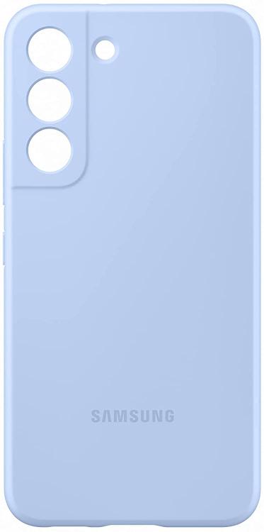 Samsung Silicone Cover Galaxy S22 Blue Cellulare Custodia Blu Morbida Azzurro 5G