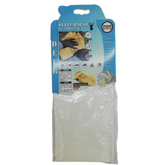 Panno Vera Pelle Di Daino Scamosciata Asciugatura Vetri Auto Moto Barca 40X60Cm