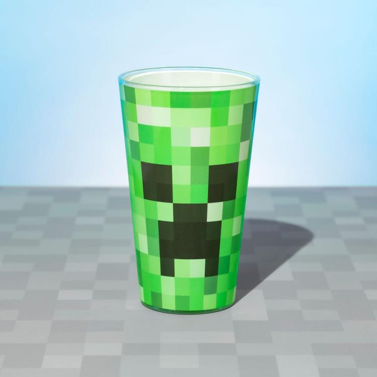 Paladone Bicchiere Vetro Minecraft "Creeper Glass" Tazza Gioco Senza Manico Vaso