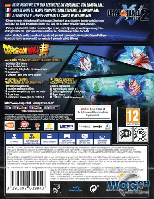 Dragonball Xenoverse 2 - Super Edition Ps4 Gioco Eu Playstation 4 Italiano + Dlc