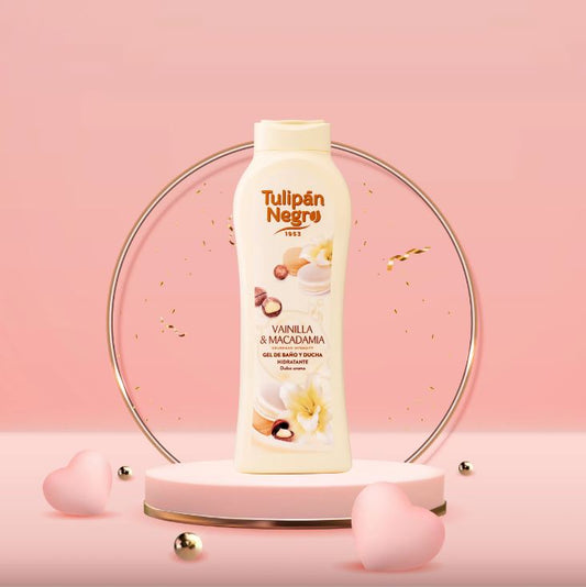 Tulipan Negro Shower Gel Bagno Doccia (Vaniglia E Macadamia) Bagnoschiuma 650Ml