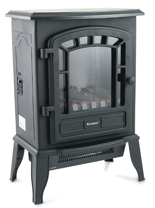 Kooper Caminetto Elettrico Camino Stufa Effetto Fiamma Termoventilatore 2000W