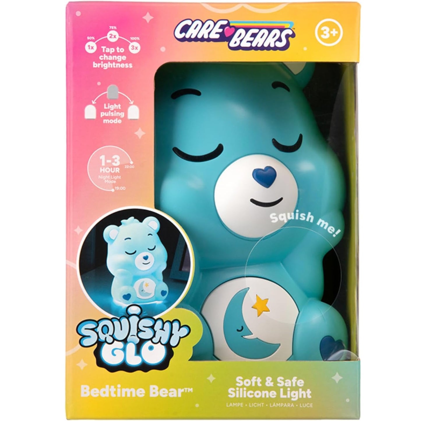 PALADONE Squishy Glo: Lampada Care Bears (Orsetti del Cuore) - Bedtime Bear - Lampada Silicone soft