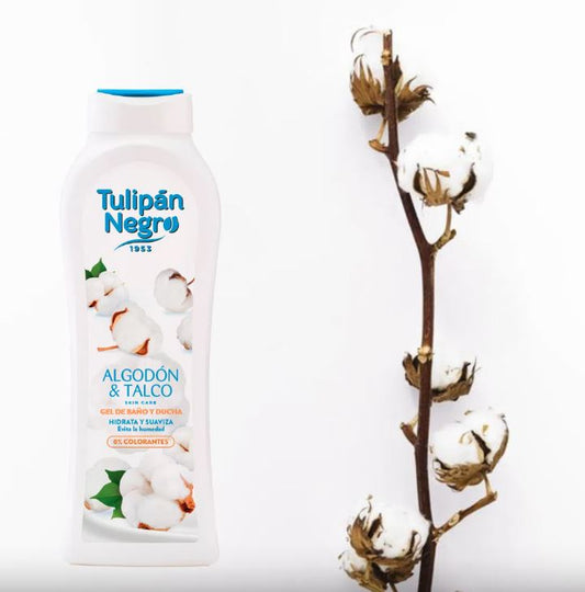 Tulipan Negro Shower Gel Bagno Crema Doccia (Cotone E Talco) Bagnoschiuma 650Ml