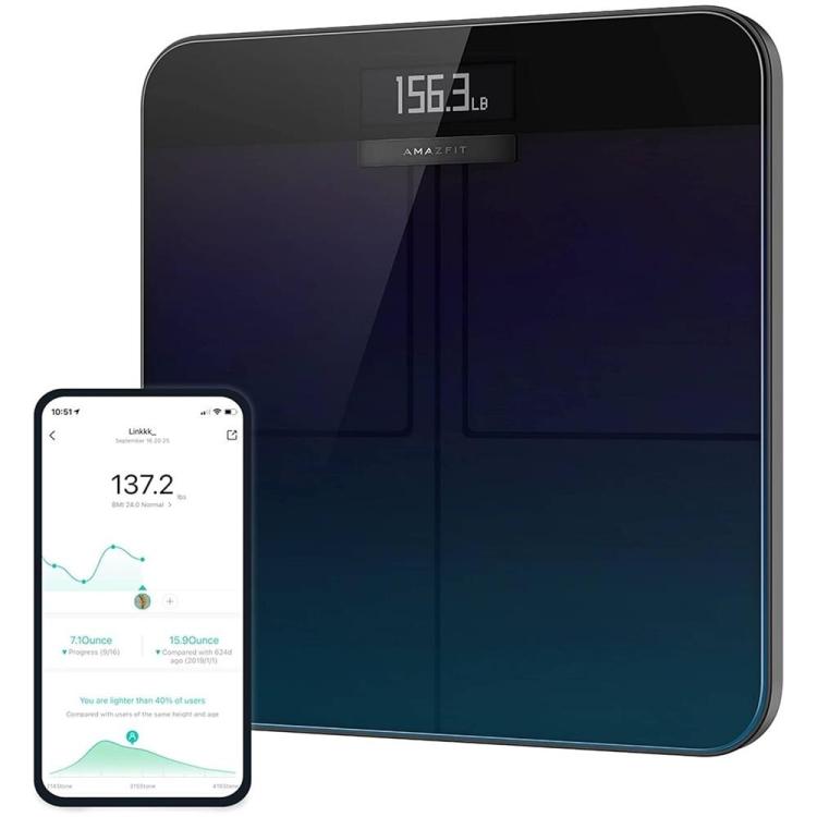 AMAZFIT SMART SCALE AURORA BLUE BILANCIA INTELLIGENTE COMPOSITION BLUETOOTH BODY