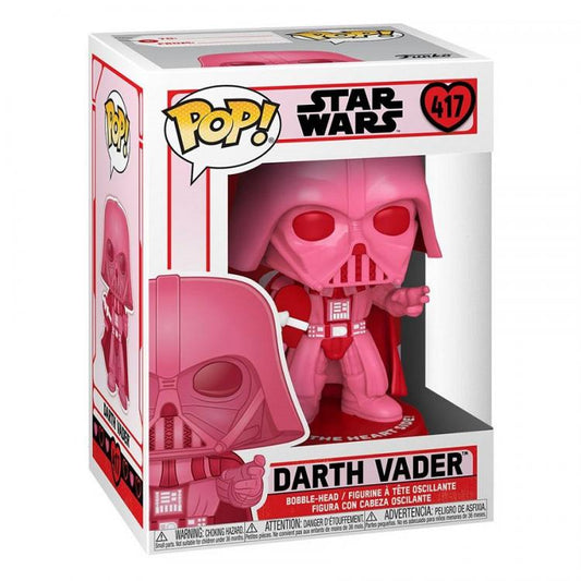 Funko Pop ! Star Wars Valentines - Darth Vader (417) Vinyl Pink Bobble-Head Rosa