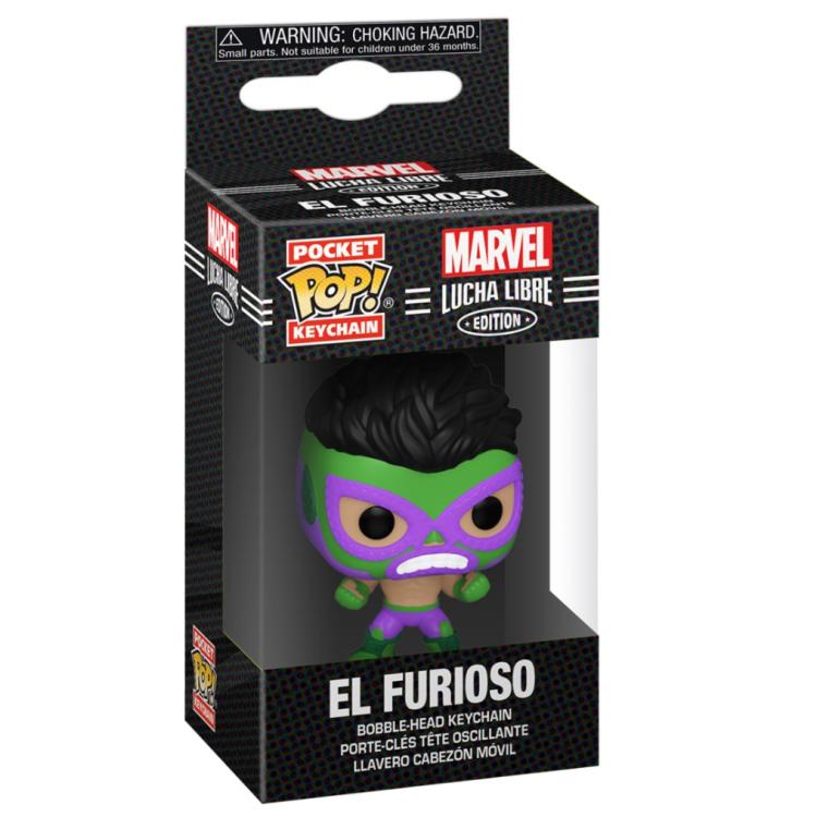 Funko Key ! Rocket - Marvel Lucha Libre Edition - El Furioso Vinyl Figure 4Cm