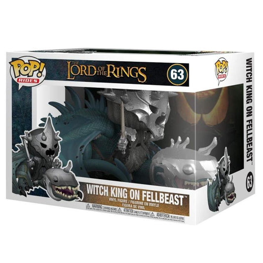 Funko Pop Rides ! Lord Of The Rings - (63) Witch King On Fellbeast Vinyl Figure - Re Stregone A Cavallo Della Bestia Alata