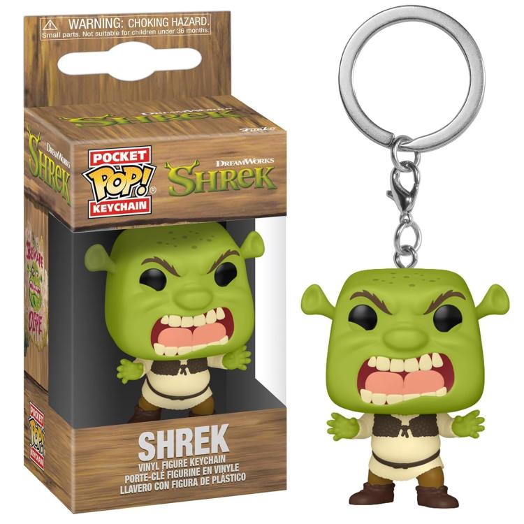 Funko Pop ! Keychain Pocket Shrek Dream Works - (Shrek) Portachiavi Vinyl Figure