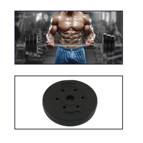 COPPIA DISCHI PESI BILANCIERE MANUBRI DISCO Ø 30mm IN ABS PALESTRA 2x 10KG=20KG