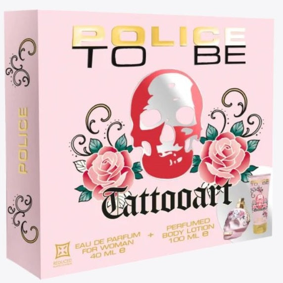 Police To Be Tattooart Set Donna Profumo Spray Parfum Edp 40Ml+Crema Corpo 100Ml