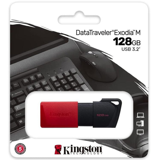 Kingston Dtxm/128Gb Usb 3.2 Chiavetta Pendrive A Scomparsa Datatravel Exodia M