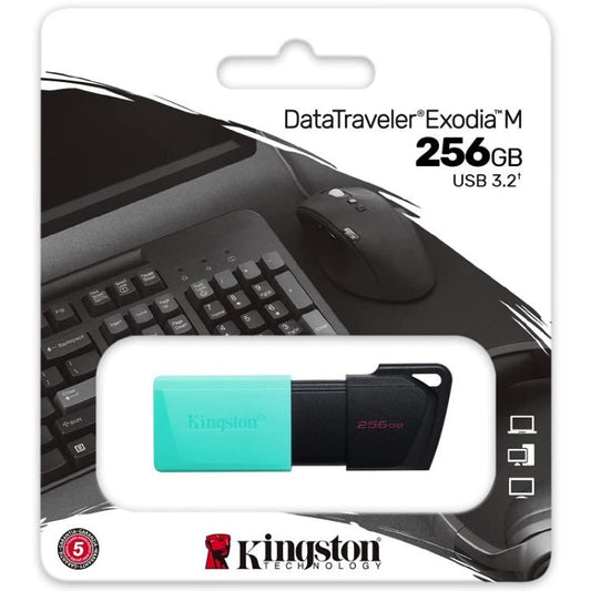 Kingston Dtxm/256Gb Usb 3.2 Chiavetta Pendrive A Scomparsa Datatravel Exodia M