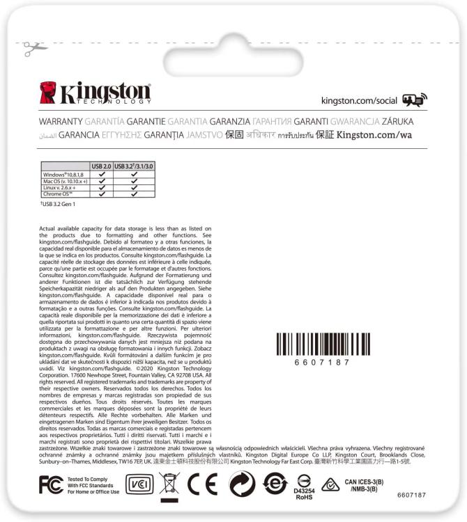 Kingston Dtxm/32Gb Usb 3.2 Chiavetta Pendrive A Scomparsa Datatravel Exodia M
