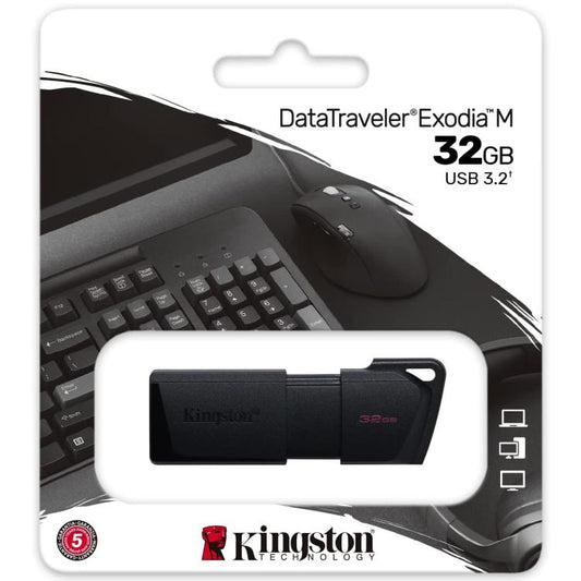 Kingston Dtxm/32Gb Usb 3.2 Chiavetta Pendrive A Scomparsa Datatravel Exodia M