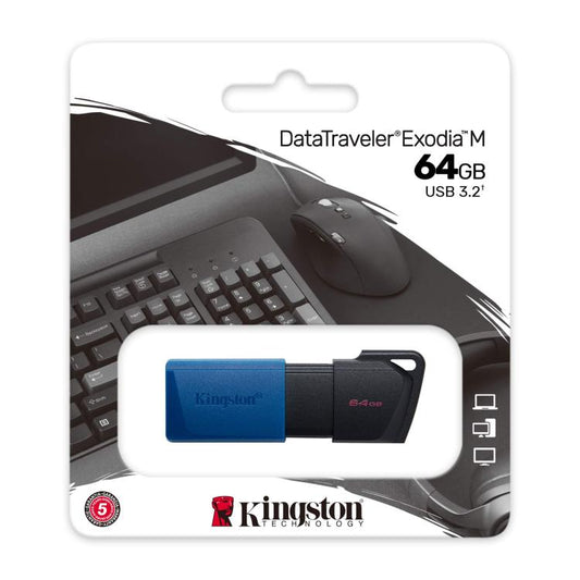 Kingston Dtxm/64Gb Usb 3.2 Chiavetta Pendrive A Scomparsa Datatravel Exodia M
