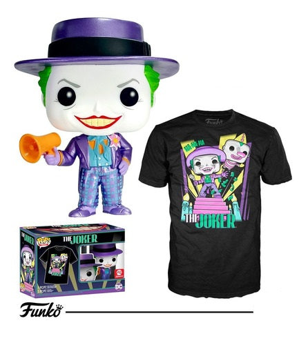 Funko Pop The Joker Wt Speaker Special Edition 403 + T-Shirt M Vinyl Statuetta