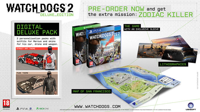 Watch Dogs 2 - Deluxe Limited Edition Xbox One Italiano Videogioco Gioco Nuovo