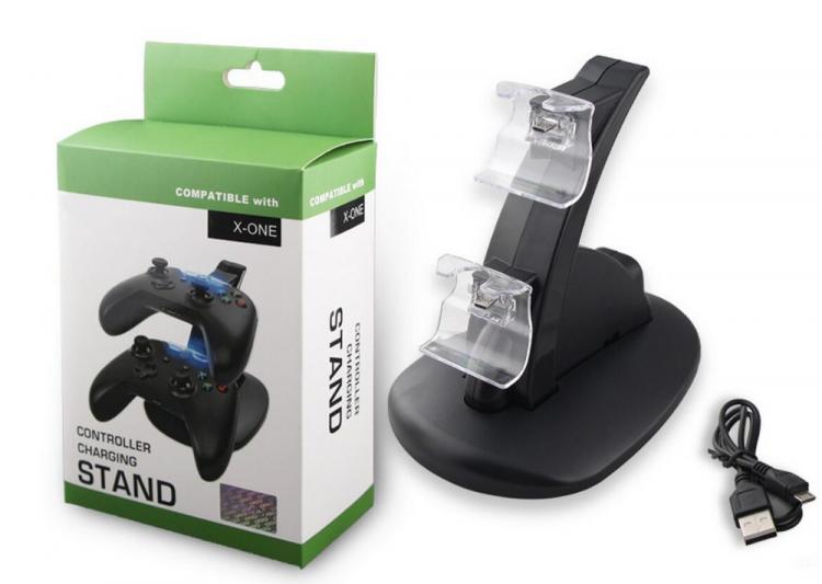CARICATORE CONTROLLER STAND PER XBOX ONE DOCKING DOPPIA STAZIONE RICARICA JOYPAD