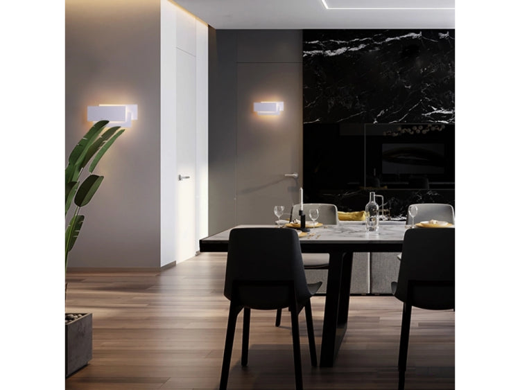 APPLIQUE LED LUCE BIANCA VETRO A PARETE 12W LAMPADA MODERNO LUCE NATURALE E41-BN