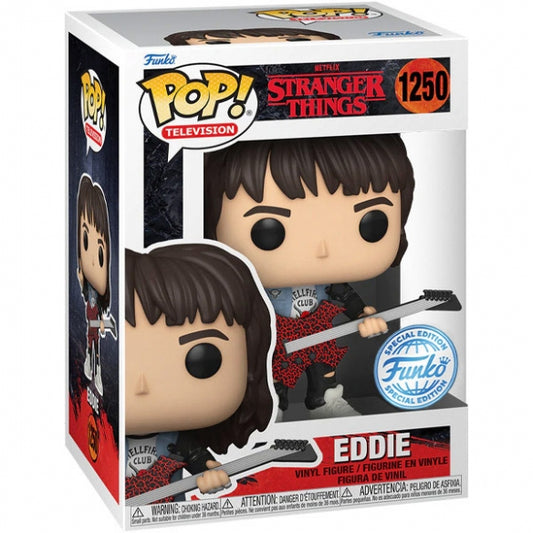 Funko Pop ! Tv Netflix Stranger Things S4 - (1250) Eddie W/ Guitar Special 9Cm