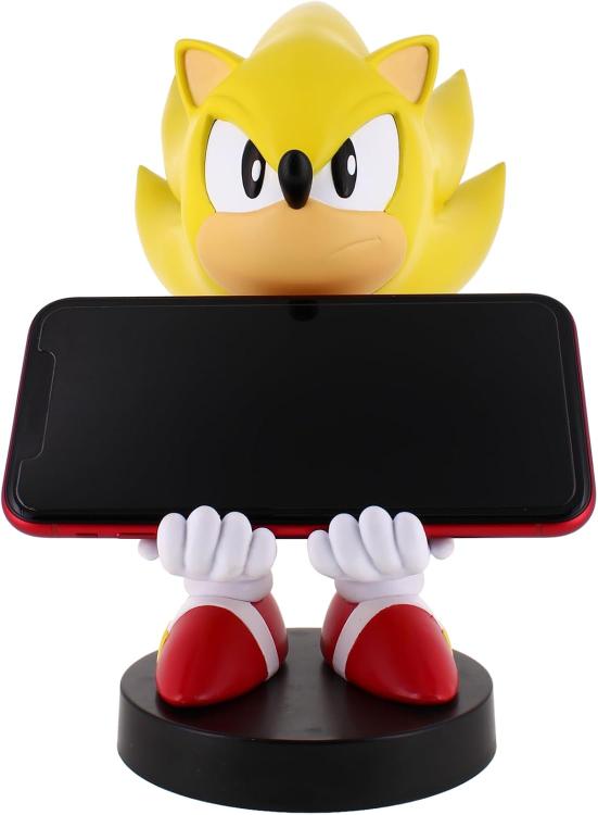 Cable Guys Super Sonic The Hedgehog Statuetta Base Ricarica Smartphonecontroller