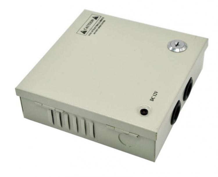 CENTRALINA RACK BOX ALIMENTATORE DC 12v STABILIZZATO 4 CANALI TELECAMERA CCTV