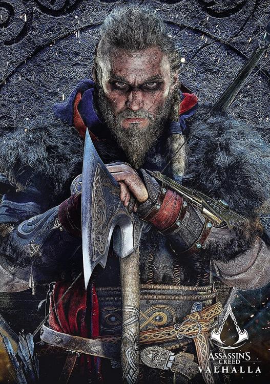 ASSASSIN'S CREED VALHALLA (MALE EIVOR) PUZZLE 1000 PEZZI CON POSTER BORSA REGALO