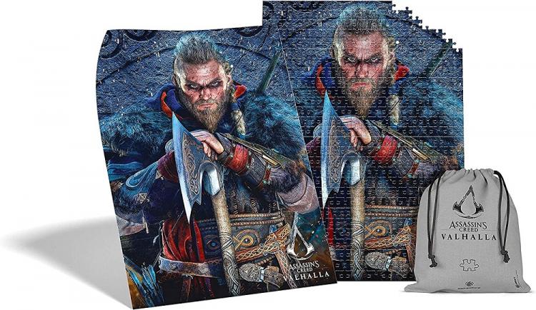 ASSASSIN'S CREED VALHALLA (MALE EIVOR) PUZZLE 1000 PEZZI CON POSTER BORSA REGALO