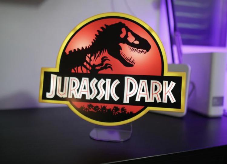 Paladone Lampada Da Tavolo/Parete Logo Light Jurassic Park World Batteria Usb