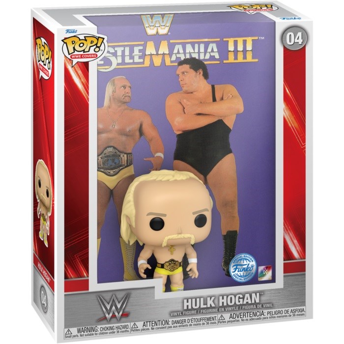 Funko Pop ! Wwe Covers Wrestlemania 3 Hulk Vs Andre -(04) Hulk Hogan (Exclusive)