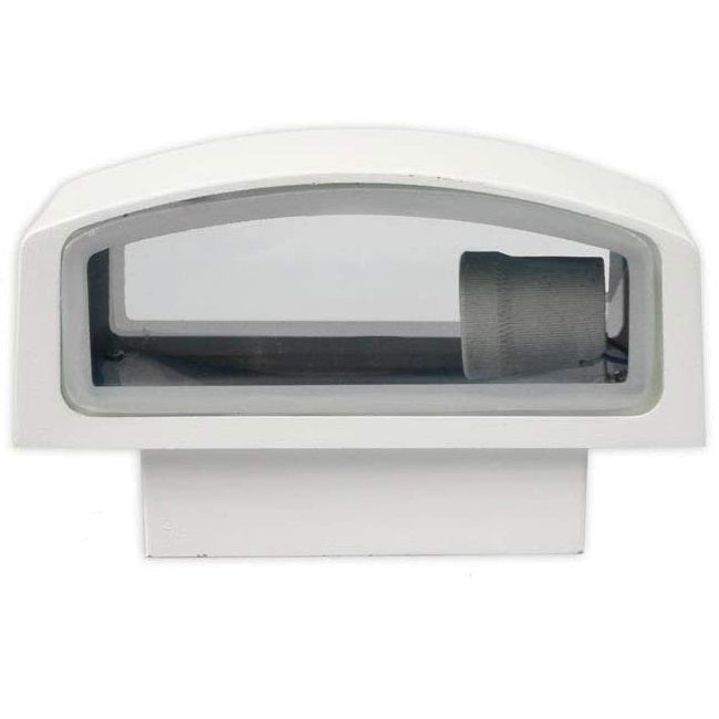 Plafoniera Da Esterno Applique Doppia Luce Acciaio Vetro E27 Lampada Led Bianco
