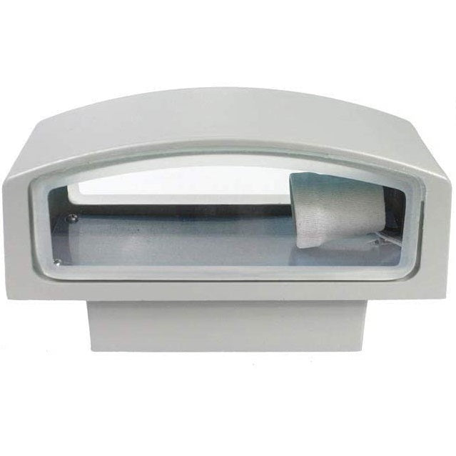 Plafoniera Da Esterno Applique Doppia Luce Acciaio Vetro E27 Lampada Led |Grigio