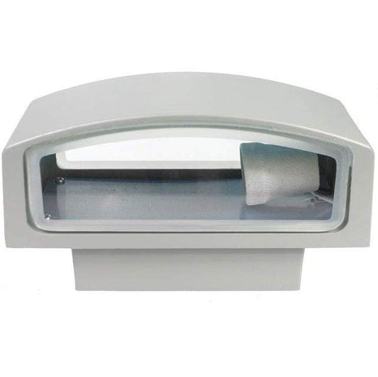 Plafoniera Da Esterno Applique Doppia Luce Acciaio Vetro E27 Lampada Led |Grigio