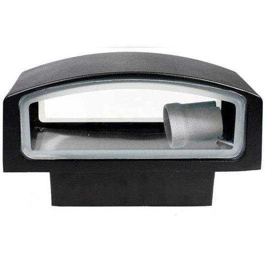 Plafoniera Da Esterno Applique Doppia Luce Acciaio Vetro E27 Lampada Led | Nero