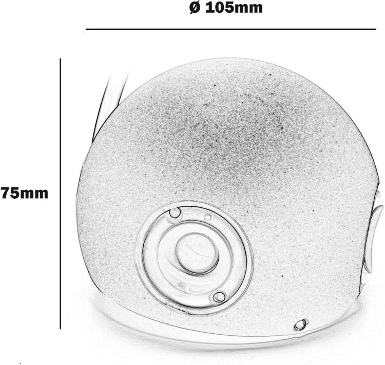 Universo Applique Led Sfera 4 Fasci A Parete Esterno Lampada (Bianco Luce Calda)